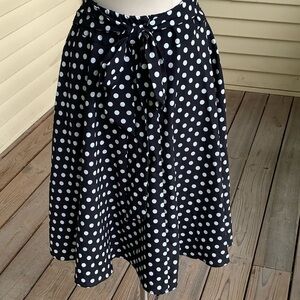 Belle Poque High Waist A-Line Twirl  Skirt Large Polka Dot Pin Up Retro *read